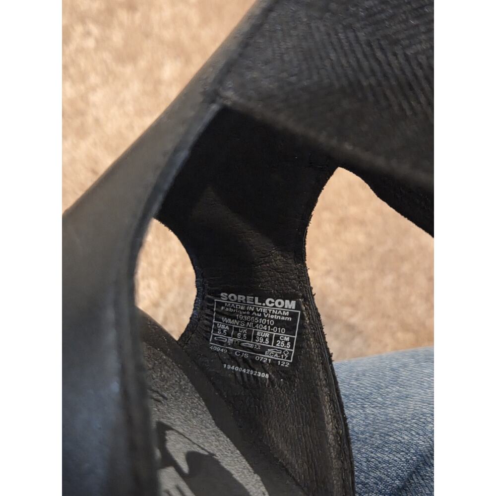 Sorel Black Strappy Flat Sandals. Size 8.5 - Picture 9 of 9